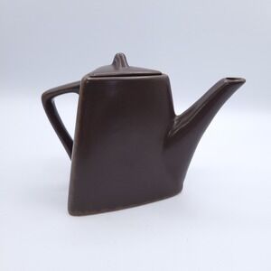 Tea Pot with Lid Designpac Dark Brown Triangular Teapot MCM Retro Asian